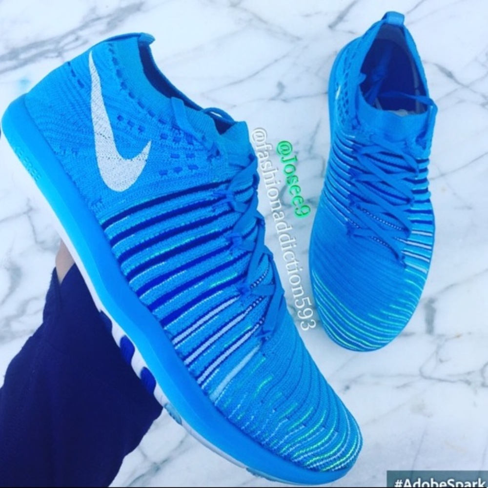 Nike Free Transform Flyknit Women's blue sneakers - Picture 2 of 4